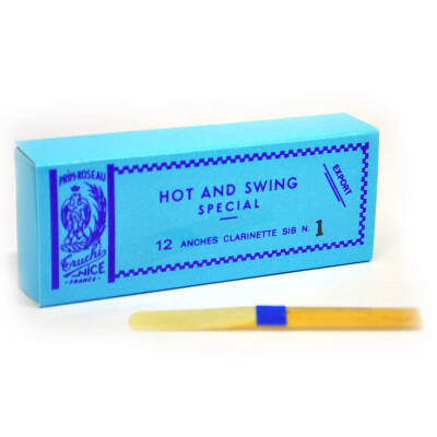 Rigotti - Hot and Swing Bb Clarinet Reeds - 1, 12/Box