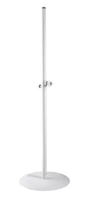 K & M Stands - Speaker Stand w/Compact Round Base - White