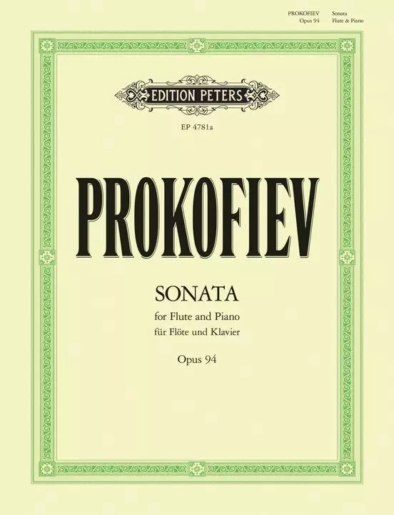Sonata in D Major, Op.94 - Prokofiev - Flute/Piano - Sheet