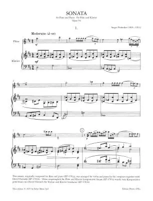 Sonata in D Major, Op.94 - Prokofiev - Flute/Piano - Sheet