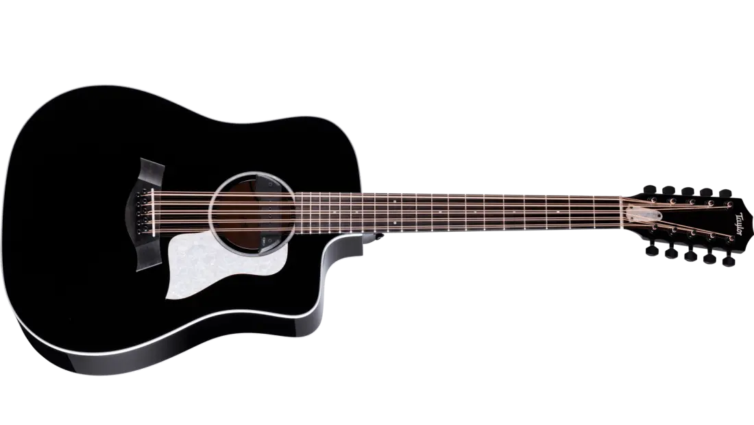 250ce Plus BLK Bajo Quinto 10-String Acoustic-Electric Guitar with Case - Black