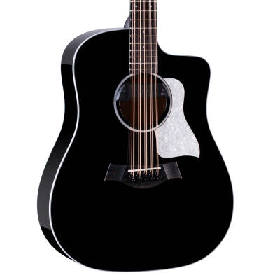 250ce Plus BLK Bajo Quinto 10-String Acoustic-Electric Guitar with Case - Black