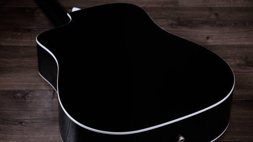 250ce Plus BLK Bajo Quinto 10-String Acoustic-Electric Guitar with Case - Black