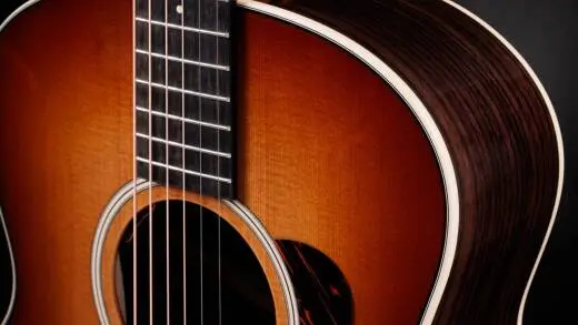 Gold Label 714e Indian Rosewood Acoustic-Electric Guitar with Case - Sunburst with Firestripe Pickguard