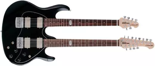 Silhouette Double Neck Electric Guitar - Black