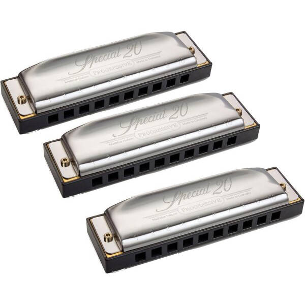 Special 20 10-Hole Diatonic Harmonicas (3-Piece Set)