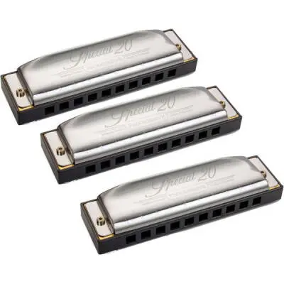 Hohner - Special 20 10-Hole Diatonic Harmonicas (3-Piece Set)