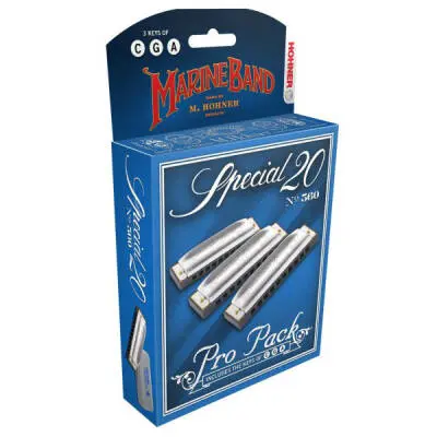 Special 20 10-Hole Diatonic Harmonicas (3-Piece Set)