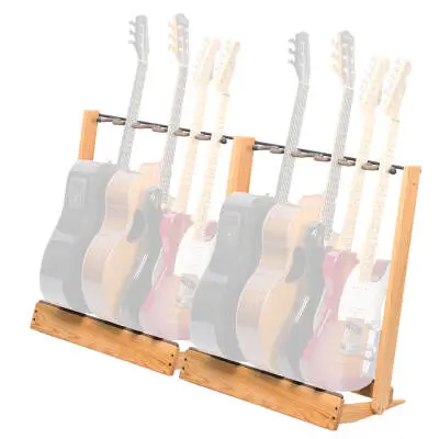 String Swing - Double Floor Guitar Rack - Oak