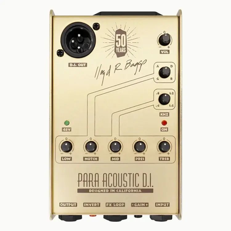 Limited Edition Para DI Acoustic Guitar Preamp and DI - Gold