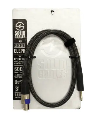 Solid Cables - Eleph Speaker Cable, Speakon - 1/4-Inch TS, 3 Feet