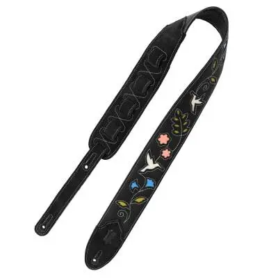 Levys - Sunbird Series Hummingbird Guitar Strap - Black
