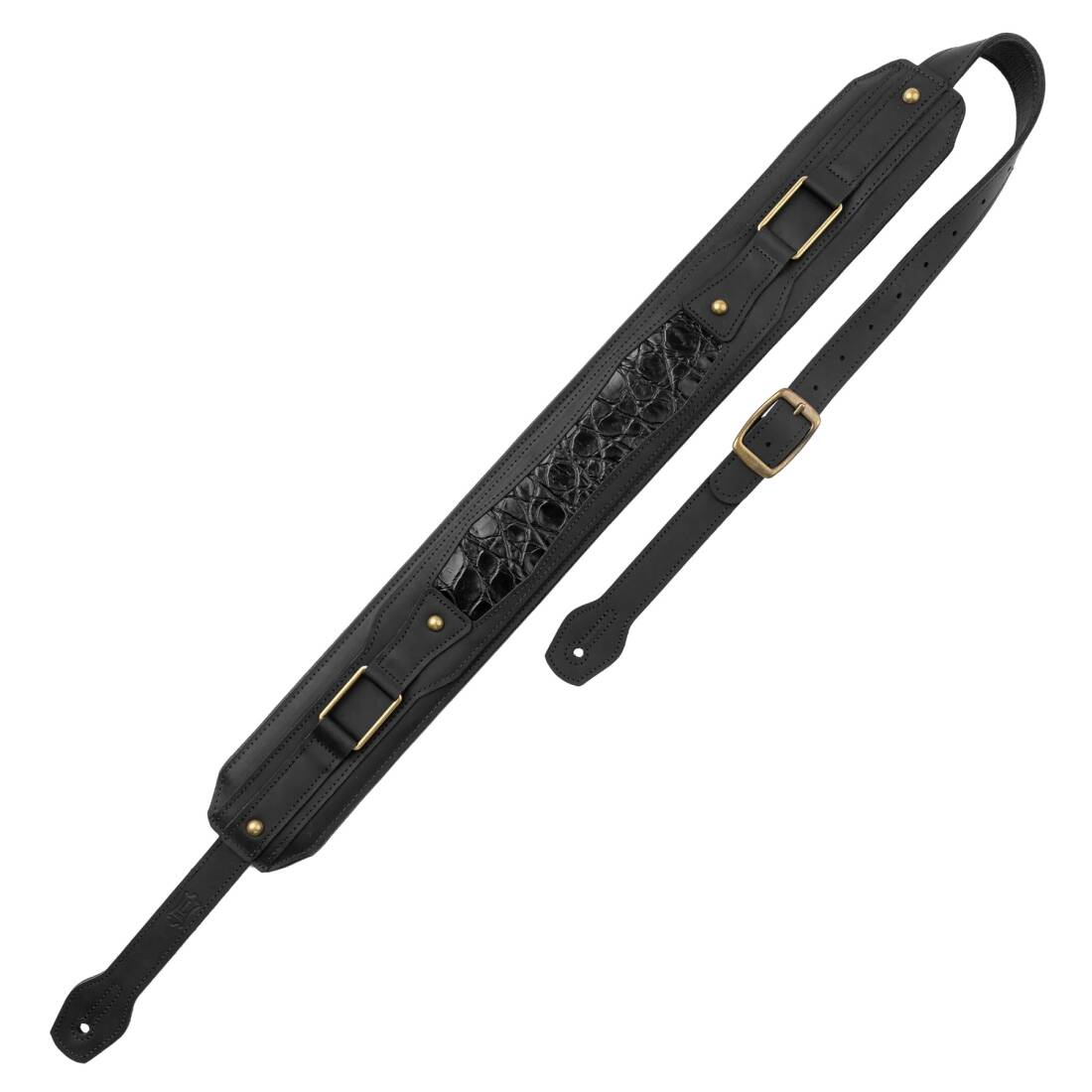 3\'\' Apex Series Leather Guitar Strap - Black
