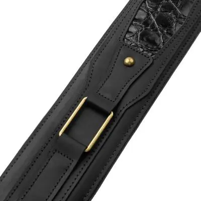 3\'\' Apex Series Leather Guitar Strap - Black