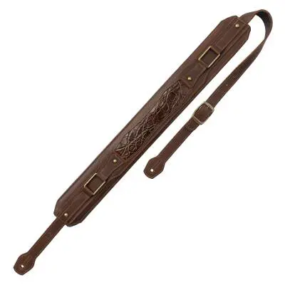 Levys - 3 Apex Series Leather Guitar Strap - Brown