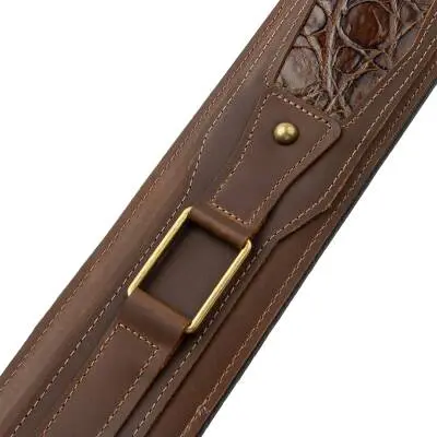 3\'\' Apex Series Leather Guitar Strap - Brown