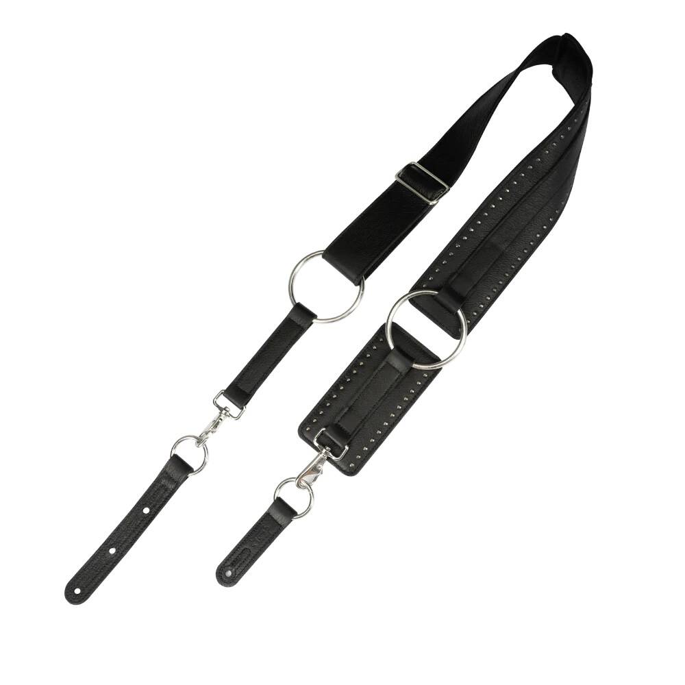 3\'\' Baldric Leather Guitar Strap - Black