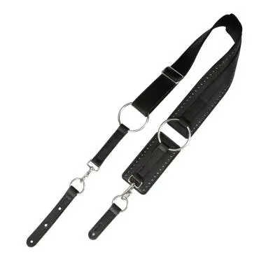 Levys - 3 Baldric Leather Guitar Strap - Black