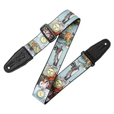 Levys - 2 Clairvoyant Series Poly Guitar Strap - Tarot Cards