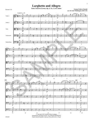 Larghetto and Allegro Op. 6 No. 3 - Handel/Whittington - String Orchestra - Gr. 4