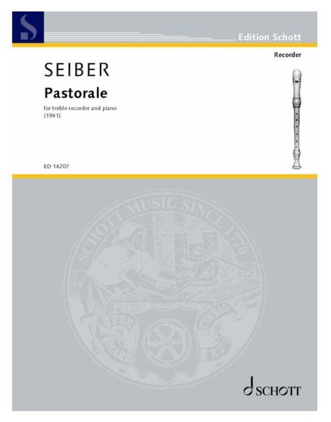 Pastorale - Seiber/Turner - Alto Recorder/Piano - Sheet