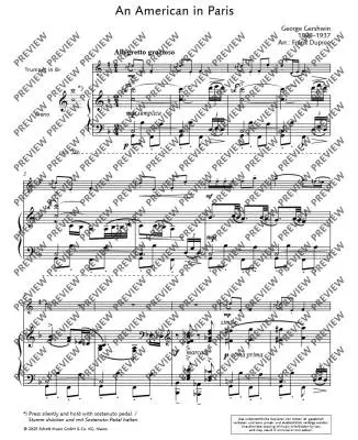 An American in Paris - Gershwin/Dupree - Trumpet/Piano - Sheet