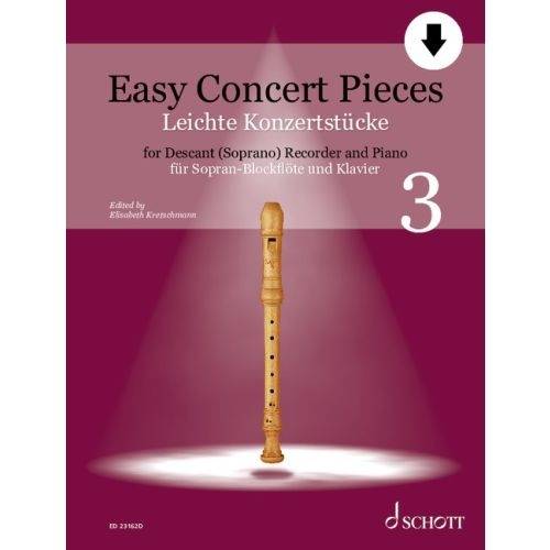 Easy Concert Pieces, Book 3: 21 Pieces from 5 Centuries - Kretschmann - Soprano Recorder - Book/Audio