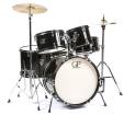 Granite Percussion - Junior 5-Piece Drum Kit (16,8,10,12,SD) with Cymbals and Hardware - Black