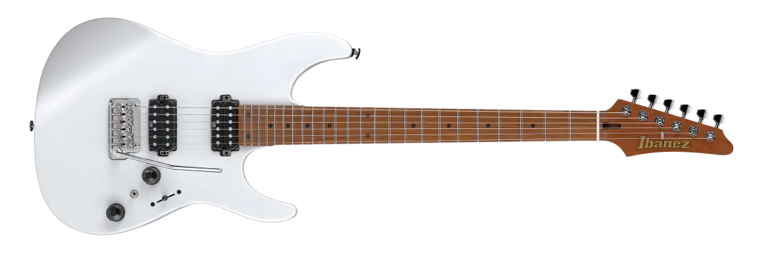 AZ Prestige 6-String Electric Guitar with Hardshell Case - Pearl White Flat