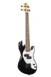 Solid Body 4-String Fretted U-Bass with Gigbag - Jet Black