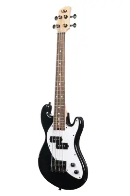 Solid Body 4-String Fretted U-Bass with Gigbag - Jet Black