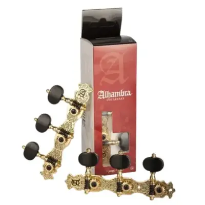 Almansa - 3-On-A-Plate Classical Tuning Machines - Luxury Antique Gold