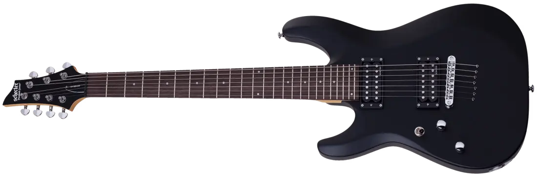 C-7 Deluxe Electric Guitar - Satin Black (Left Handed)