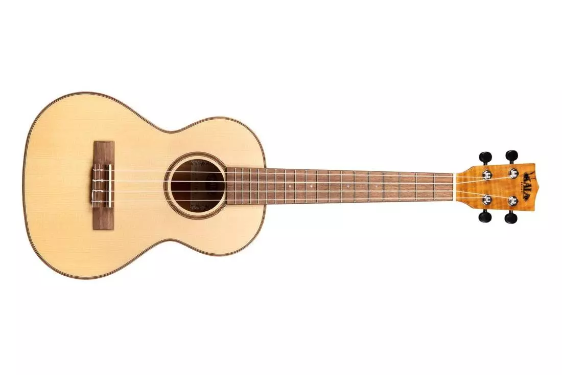 Solid Spruce Tenor Ukulele w/ Flame Maple Back & Sides - Gloss Finish