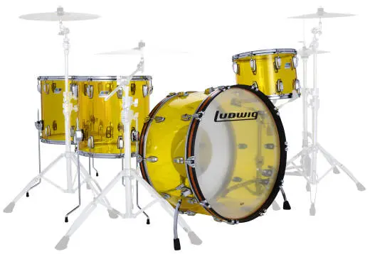 Ludwig Drums - Vistalite Zep 4-Piece Shell Pack (26,14,16,18) - Yellow