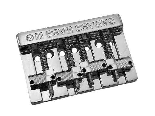 All Parts Leo Quan Badass III 4-String Bass Bridge - Chrome | Long
