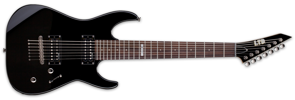 LTD M-17 7-String Electric Guitar - Black