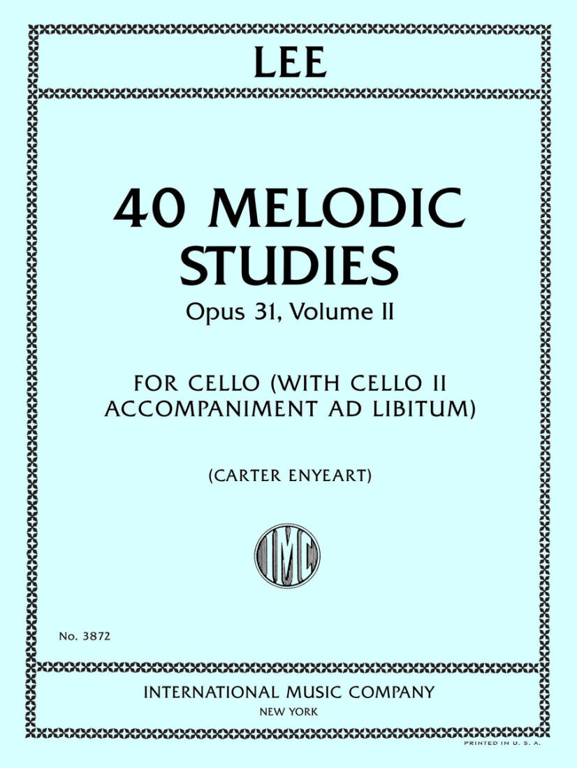 40 Melodic Studies, Opus 31, Volume II - Lee/Enyeart - Cello or Cello Duet - Book