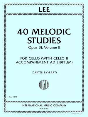 International Music Company - 40 Melodic Studies, Opus 31, Volume II - Lee/Enyeart - Cello or Cello Duet - Book