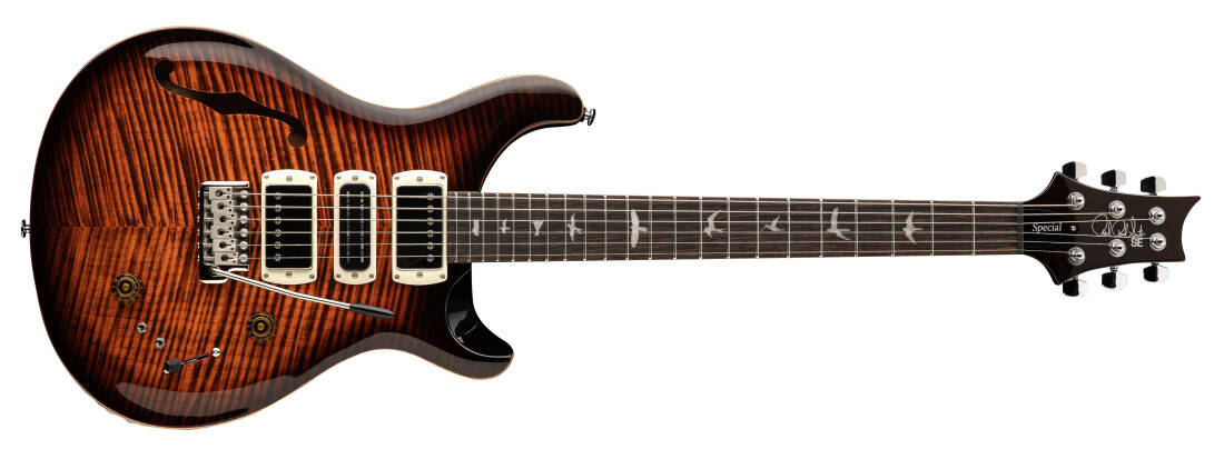 SE Special Semi-Hollow Electric Guitar with Gigbag - Orange Tiger Smokeburst