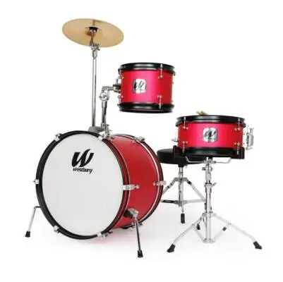 Westbury - 3-Piece Junior Drum Set with Throne - Red Sparkle