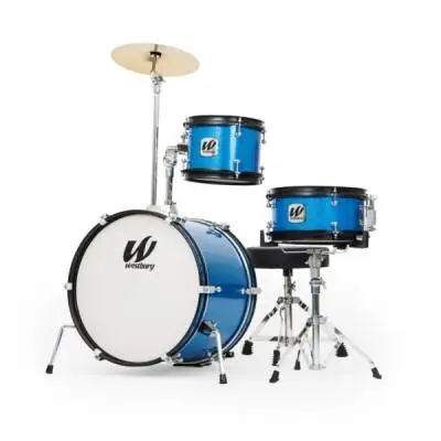 Westbury - 3-Piece Junior Drum Set with Throne - Blue Sparkle