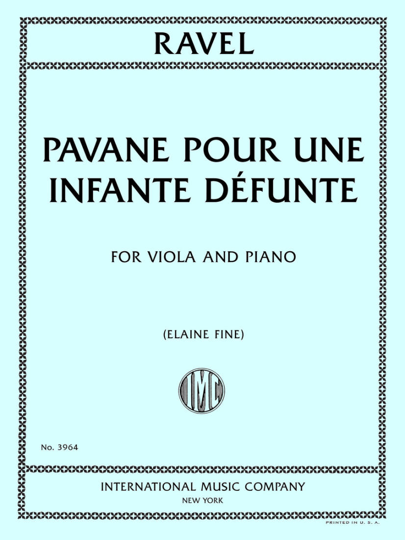 Pavane pour une Infante Defunte - Ravel/Fine - Viola - Book