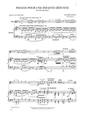 Pavane pour une Infante Defunte - Ravel/Fine - Viola - Book