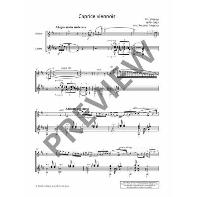 Caprice Viennois, Op. 2 - Kreisler/Fougeray - Violin/Guitar