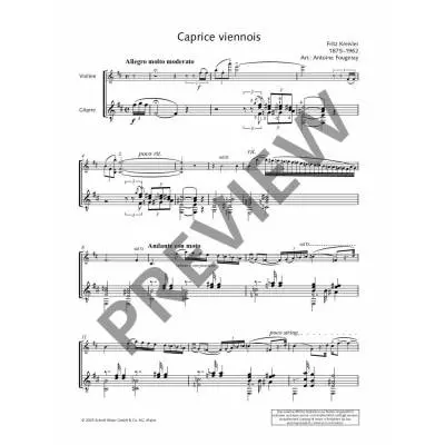 Caprice Viennois, Op. 2 - Kreisler/Fougeray - Violin/Guitar