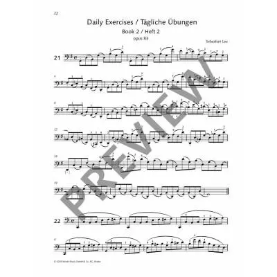 Daily Exercises for Cello, Op.82 and 83 - Lee/Ellis - Cello - Book