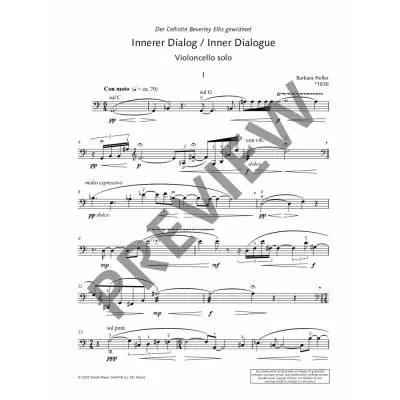 Inner Dialog - Heller/Ellis - Cello - Sheet