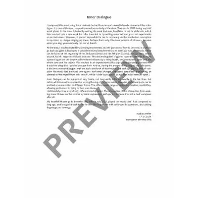 Inner Dialog - Heller/Ellis - Cello - Sheet