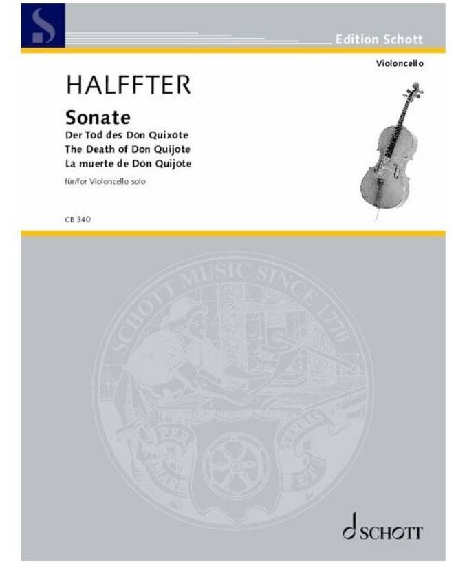 Sonata: the Death of Don Quixote - Halffter - Cello - Sheet